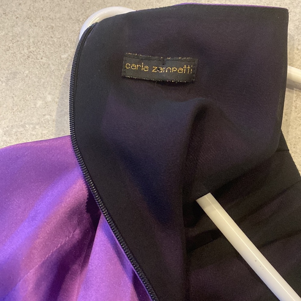Carla Zampatti beautiful dress purple silk bodice Aline size 8. - Picture 11 of 11